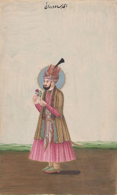 Portrait of Ahmad Shah Durrani | Historical artwork, History of ...