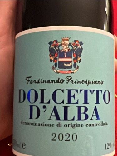 2020 Ferdinando Principiano Dolcetto D Alba Vivino US