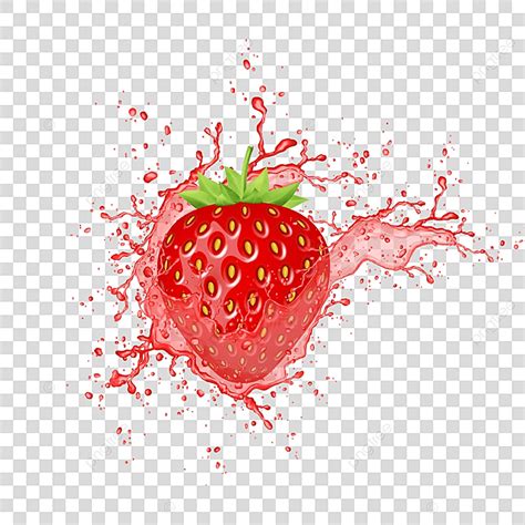 Fruit Juice Splash Vector Art Png Strawberry Juice Splash Splashing