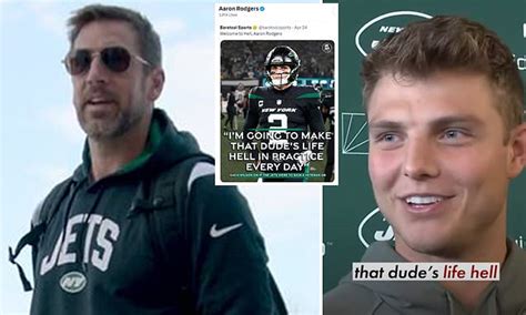 Aaron Rodgers Tells Zach Wilson Bring It On Jets Star Likes Tweet