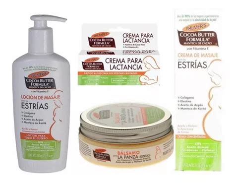 Kit Palmers Anti Estrias Embarazo Bálsamo Cremas Y Loción Meses sin