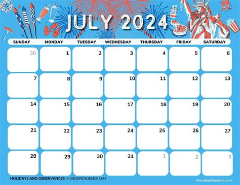 July 2024 Calendars 52 Free Pdf Printables