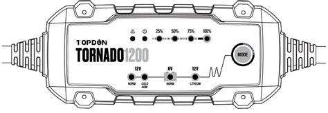 TOPDON Tornado1200 Portable Lithium Ion Battery Charger For 12V Cars