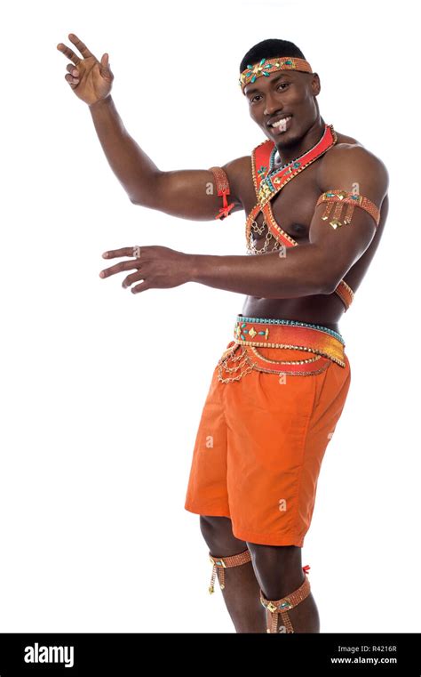 Male samba dancer isolated on white Stock Photo - Alamy
