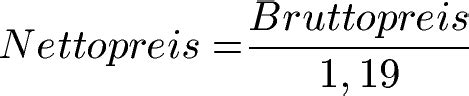 Prozentrechnung Mehrwertsteuer Brutto Und Netto