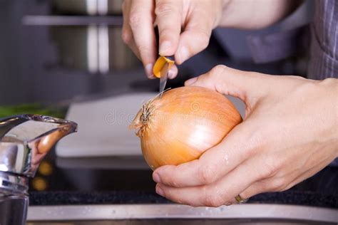 Peeling An Onion Picture Image 9896700