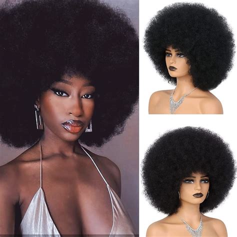 Amazon VVJ Afro Wig For Black Women Natural Looking Black Afro