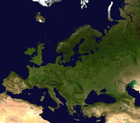 Europe A Composed Satellite Photograph Of Europe In Orthog Flickr