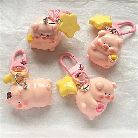 Jual Haru The Piggy Series Keychain Gantungan Kunci Lucu Shopee