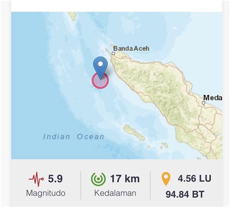 Aktivitas Subduksi Lempeng Jadi Penyebab Gempa Di Aceh Jaya