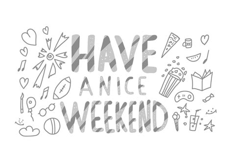 Have A Nice Weekend Poster Illustration 43193093 Vector Art At Vecteezy