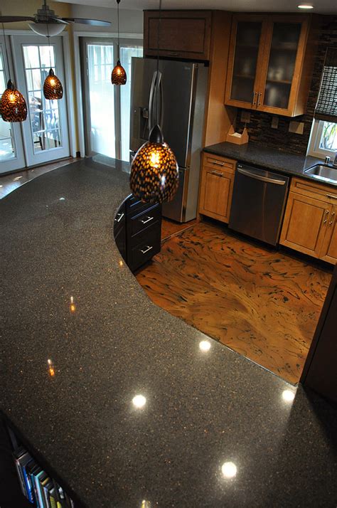 Epoxy Floor In A San Diego Kitchen Wows Architect Concrete Decor