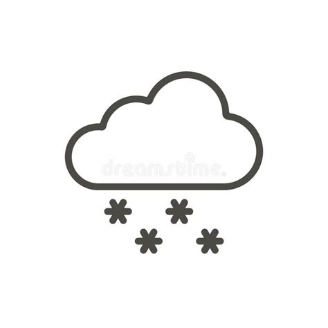 Vector Del Icono De La Nube L Nea S Mbolo Del Cielo Ilustraci N Del