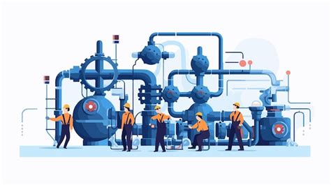 Premium Vector | A drawing of workers in front of a factory