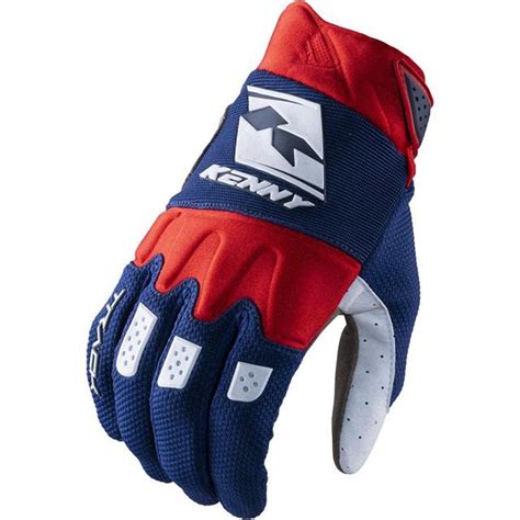 Gants Cross TRACK KENNY Bleu Blanc Rouge MOTO AXXE FR Gants Cross