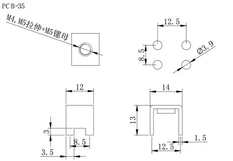 Tab Screw Terminal Pcb M Pcb M Brass Tin Plated Pcb Welding