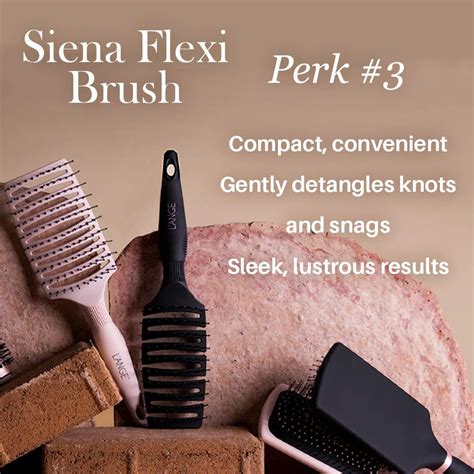 L’ange Hair Siena Flexi Vented Brush Helps Groom And Detangle All Types Of Hair Flexible