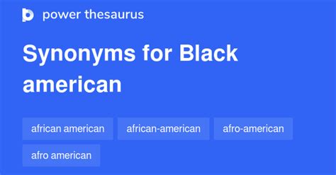 Black American Synonyms 106 Words And Phrases For Black American