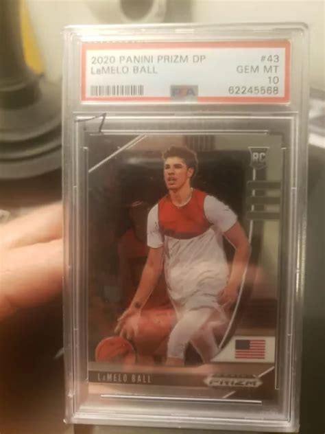 2020 21 PANINI PRIZM Draft Picks 43 LaMelo Ball RC Recrue PSA 10