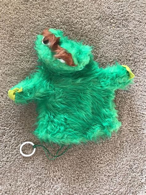 Vintage Sesame Street Oscar Grouch Hand Puppets Plush 1928419892