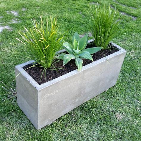 Rectangular Large Concrete Planter Trough 900mm X 300mm X