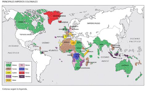 Clasedehistoria Mapa Principales Imperios Coloniales