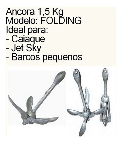 Ancora Folding Galvanizada Fogo Kg Jet Ski Caiaque Barco