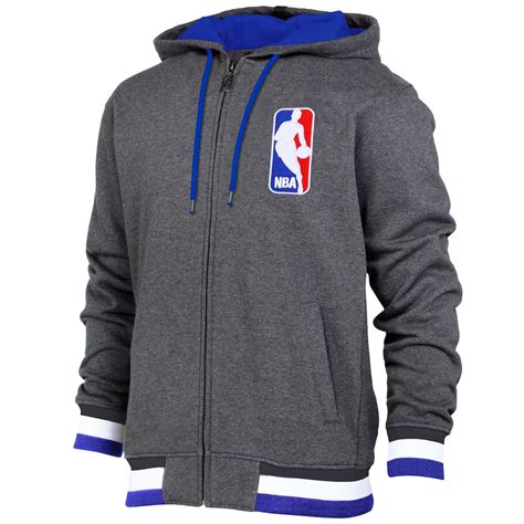 Nba Logo Black Mvp Full Zip Hoodie