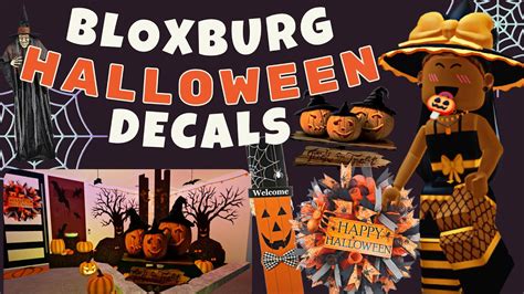 Bloxburg Halloween Decals Nataya Mishel Youtube