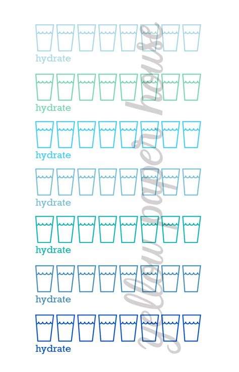 Hydration Log Printable