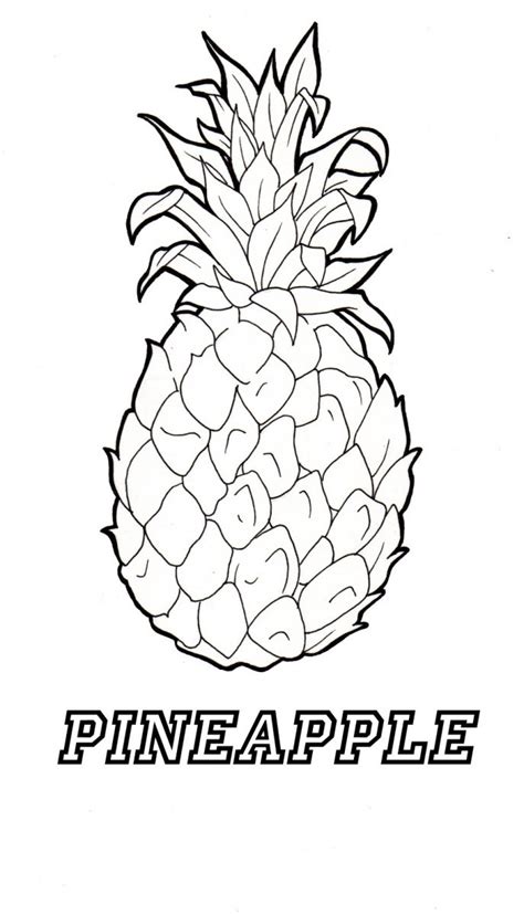 Printable Pineapple Coloring Pages Printable Templates