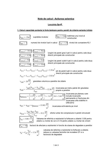 Pdf Note De Calcul Zidarie Dokumen Tips