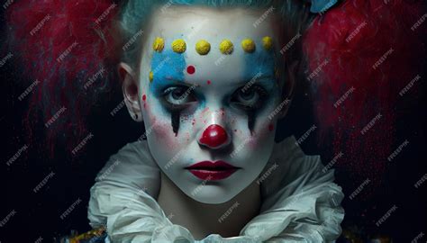 Premium Photo | Dark clown face fictional haracter ai based