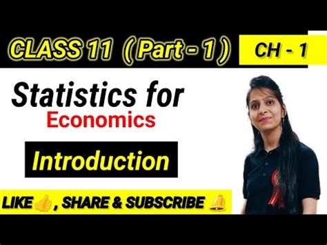 Class 11 Statistics For Economics Introduction CBSE NCERT