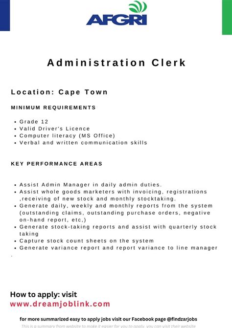 Find Sa Jobs On Linkedin 🔌 New Administration Clerk Matric Needed Cape Town Requirements