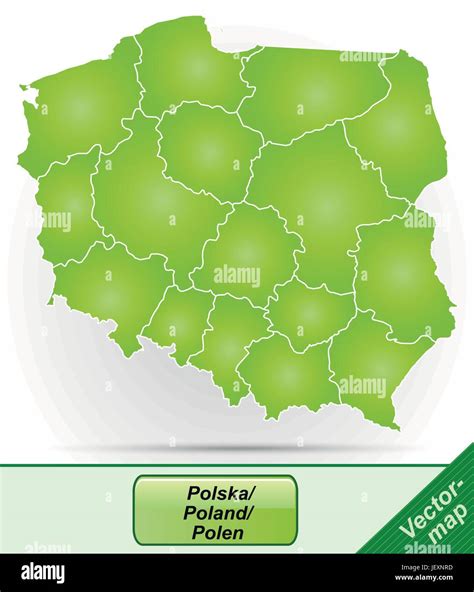 border map of poland with borders in green Stock Vector Image & Art - Alamy