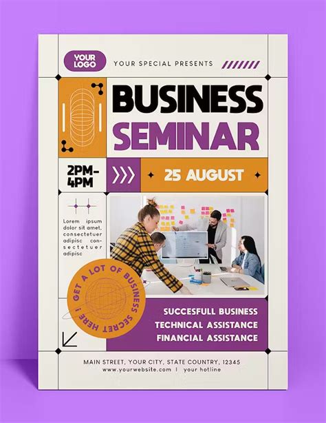 Business Seminar Flyer Template Ai Eps Psd Artofit