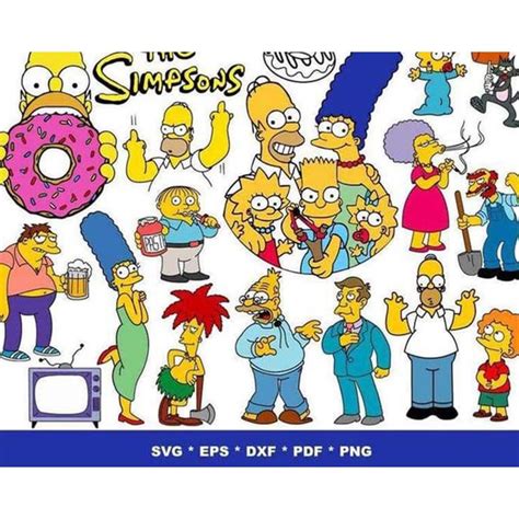 The Simpsons Bundle Svg1000 Files The Simpsons Svg Eps Png Inspire