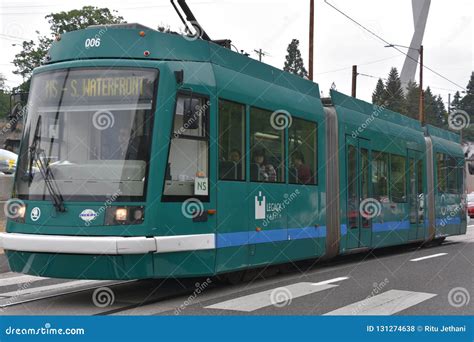 MAX Light Rail Streetcar in Portland, Oregon Editorial Stock Photo ...