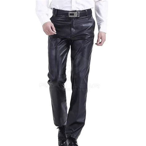 Mens Fashion Slim Fit Leather Pants High Quality Genuine Leather Men S Pant Sheep Skin Leather