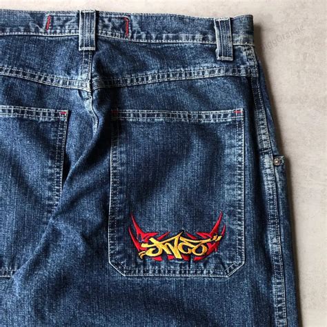 Losse Jeans Jnco Hiphop Rock Borduurpatroon Mannen Nieuwe Mode