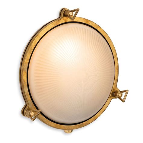 Firstlight Nautic Solid Brass Ip64 Round Bulkhead Wall Light