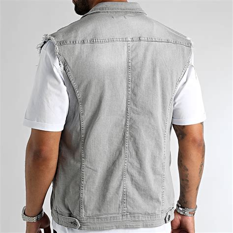 Lbo Veste Jean Sans Manche 2465 Denim Gris