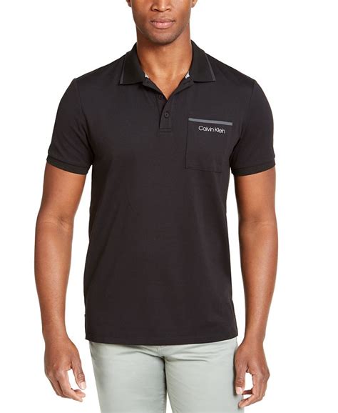 Calvin Klein Mens Move 365 Logo Tipped Polo Shirt Macys