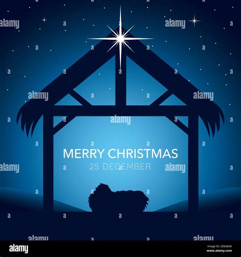 nativity, merry christmas baby Jesus in the manger vector illustration ...