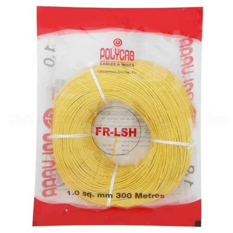 Polycab Fr Lsh Yellow Lead Free House Wire Roll Length M Wire