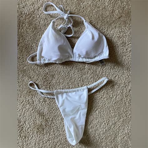 White String Bikini Gem