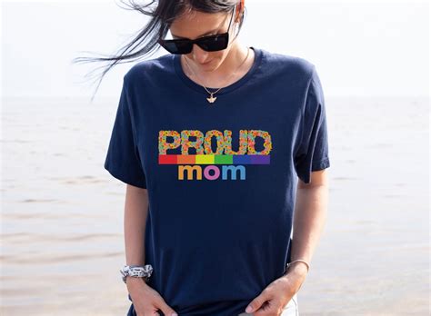 Rainbow Proud Mom Shirts Pride Month Tee Love Is Love Inclusion Tee Diversity Tshirts Love