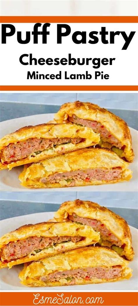 Puff Pastry Cheeseburger Minced Lamb Pie • Esme Salon