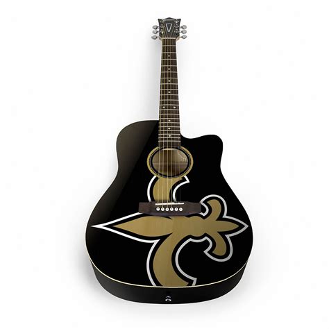 Woodrow New Orleans Saints Acoustic Guitar Graphic Reverb Australia